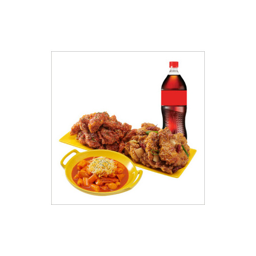 (순살/뼈)반반치킨(양념/깐풍)+떡볶이+콜라1.25L