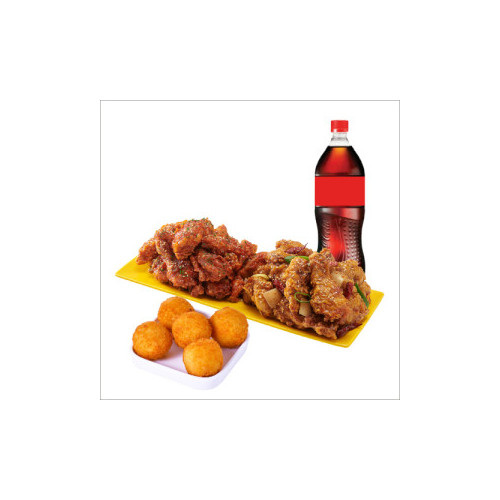 (순살/뼈)반반치킨(양념/깐풍)+오리지널치즈볼+콜라1.25L